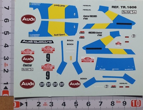Decals audi quattro - 1/43,