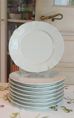 Assiettes porcelaine blanche - 8,