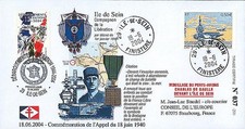 DEB04-9 : 2004 - Ile de Sein - Porte-avions de Gaulle - Appel 18 juin 1940