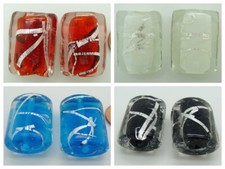 2 perles grand Tube ovale 30mm