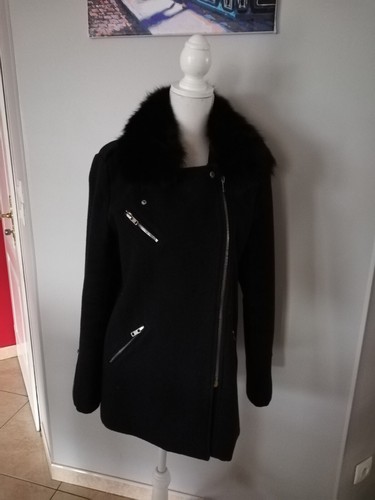 Manteau noir t40 marque suncoo - manteau,