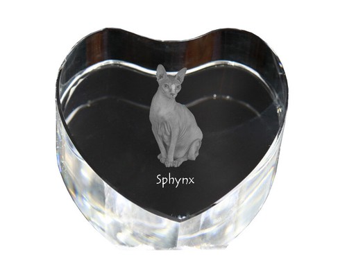 Sphynx cœur cristal avec - sphynx, de
