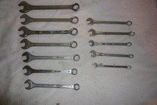 Lot 12 Clés Mixte Plate Œil N°40 Facom France Vanachrome 