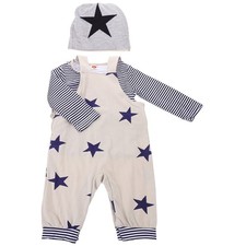  1 ensemble de vêtements pour bébés garçons, T-shirt, pantalon à bretelles et