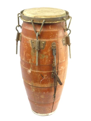 Vintage wood conga drum - vintage,