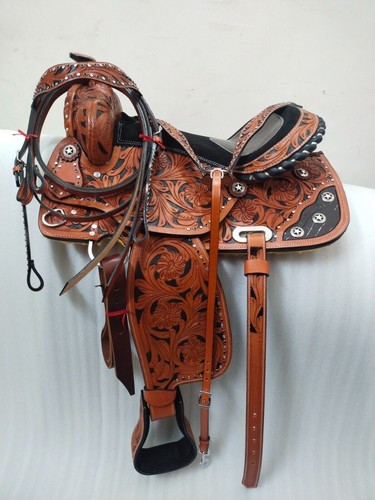 Selle cuir western - cuir, premium