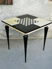 Ancienne table damier design 40 50 Italie ? Formica stratifié