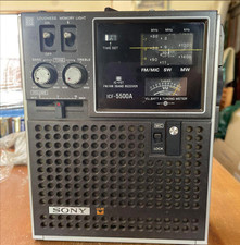 SONY ICF-5500A FM/MW/SW 3BAND RECEIVER SKY SENSOR BCL Radio Noir AC100V DC4.5V