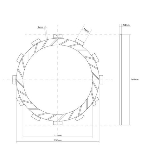 Disque embrayage unique garni - disque,