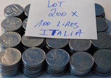LOT 200 PIECES 100 LIRES