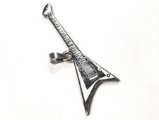 Bijou acier inoxydable pendentif guitare électrique musique No 2  pendant