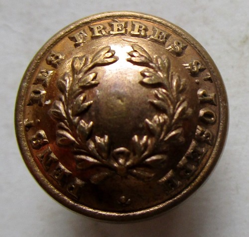 Bouton bombé métal doré - ,