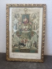 Ancien Cadre Doré Avec Papier