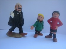 Lot 3 figurine Quick Flupke & Agent 15 / Bullyland 1986 / Tintin Hergé / TBE