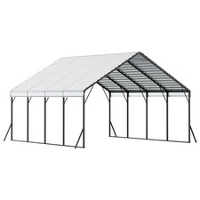 Garage De Tente 5,8 X 6 X 3,77 M Tente De Stockage Carport Abri De Voiture Po...