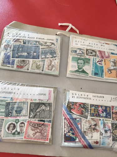 Lot anciens timbres monde vrac