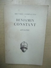 Benjamin Constant "Adolphe" / Société Les Belles Lettres 1946