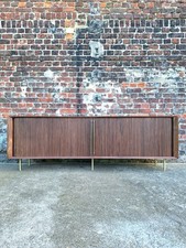 Meuble TV Liamca AMPM, enfilade noyer et cuir