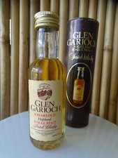 mignonnette GLEN GARIOCH Scotch Whisky bouteille verre 5 cl + boite