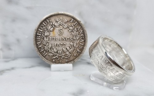 Bague pièce monnaie 5 - de,