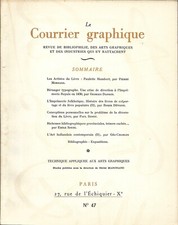 Le COURRIER GRAPHIQUE N° 47