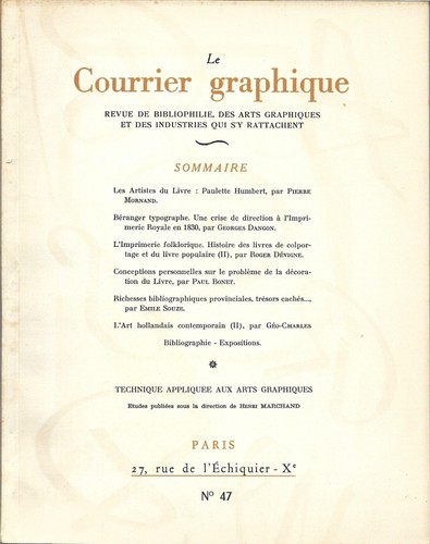 Courrier graphique 47 - graphique, n°