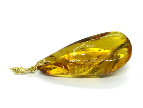 Pendentif ambre insecte - pendentif,