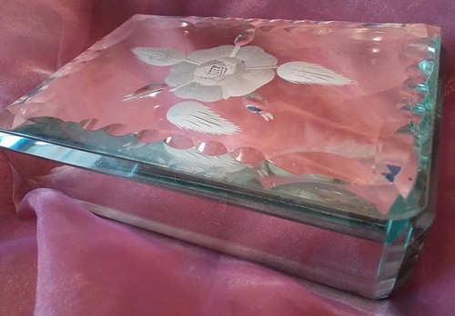 Boite bijoux verre - boite, miroir