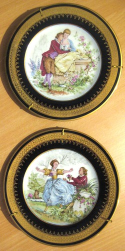 Paire assiettes anciennes - paire, d’assiettes