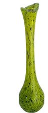 Vase verre jaune mouchete
