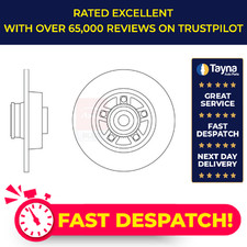 2x Brake Discs Pair Solid fits