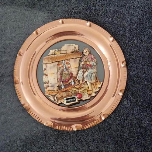Assiette décorative cuivre - assiette, en