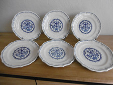 Six assiettes plates faience - six,