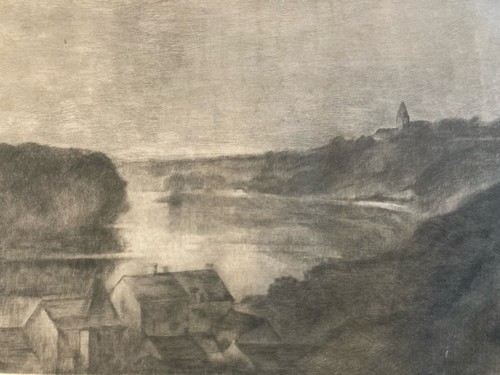 Belle gravure paysage emile - belle,