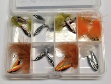 Mouches de Pêche Époxy Vairons x16 Fourni dans Un Gratuit Pince Shut Boite #340