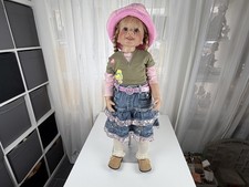 Poupée d'artiste poupée fille Monika Peter poupée légère en vinyle 88 cm. Exc...