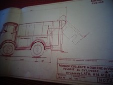 PLAN / SCHEMA - ANCIEN CAMION , FOURGON LATIL Brochure prospekt auto 1954