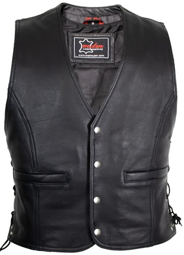 Gilet biker homme cuir - gilet,