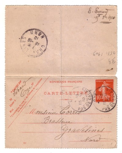 Carte lettre entier - entier, postal