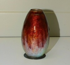 -SUPERBE VASE MINIATURE Piriforme Signé Camille Fauré ( 1872/1944 ) au col D