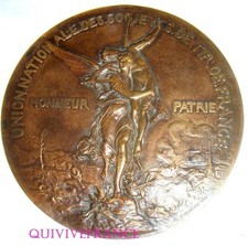 TB1248 - MEDAILLON BRONZE UNION NATIONALE SOCIETES DE TIR DE FRANCE BARBEDIENNE