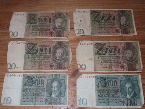 Lot billets allemands 10 - lot, 6