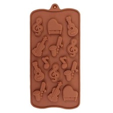 Moule à chocolat en silicone pour instrument de musique basse guitare piano s...