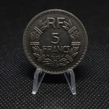 5 francs France 1935 - Lavrillier en nickel, TTB, sous pochette