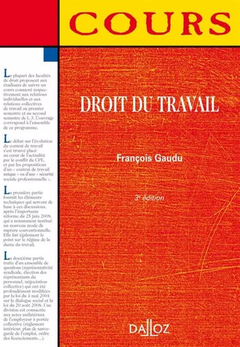 Droit travail françois - droit, du