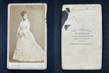 Thiébault, Paris, Léontine Fromentin, comédienne Vintage cdv albumen print CDV
