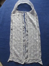 Col avec plastron ou barbe de coiffe dentelle broderie ancien   Accidents/usures