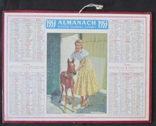 Calendrier  Almanach PTT 1953 Futur vainqueur poulain horse calendar