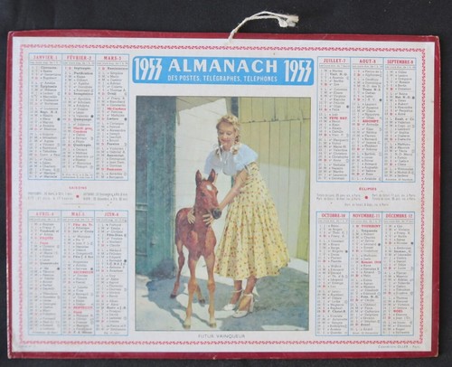 Calendrier almanach ptt - , 1953