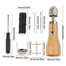 Machine à coudre ergonomique en cuir avec rangement aiguille cône pour projets